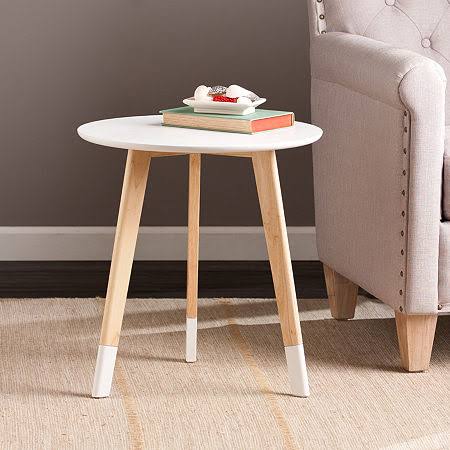 Southern Enterprises Bey Round Accent Table, White