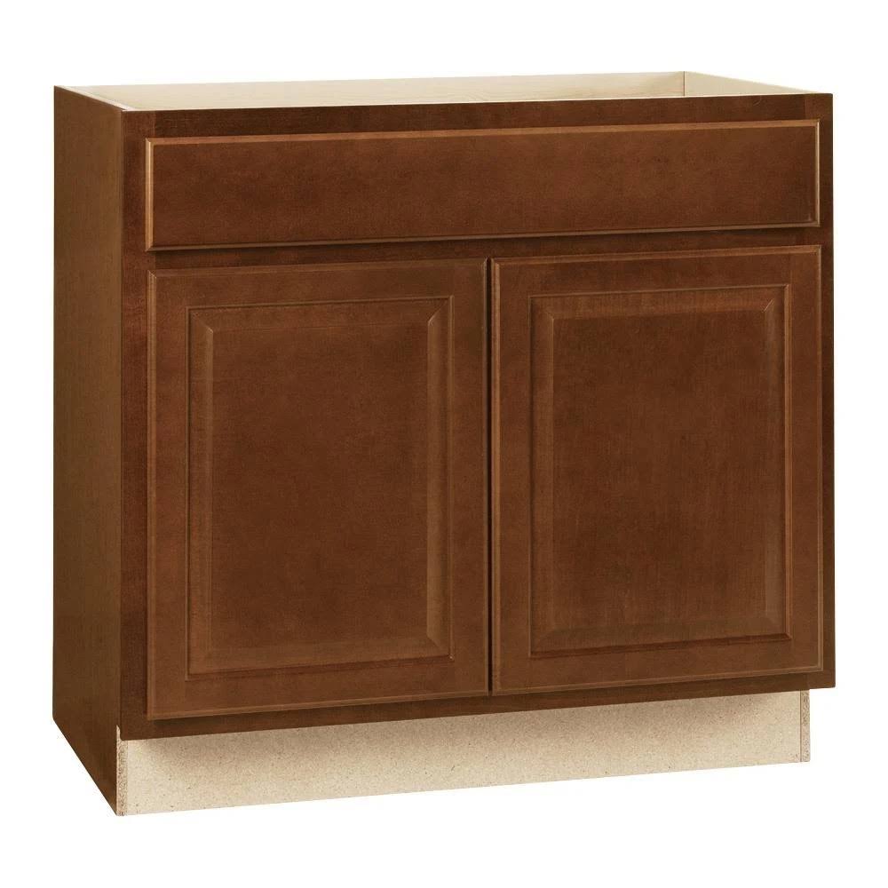 Hampton Bay KVSB36-COG Hampton Assembled 36 x 34.5 x 21 in. Bathroom Vanity Base Cabinet in Cognac