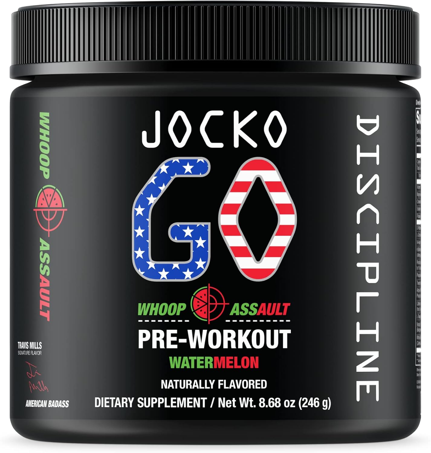 Jocko GO Pre Workout (Whoop Assault Watermelon) - KETO, Vitamin C, L Theanine, Caffeine, L Citrulline, Rhodiola, Sugar Free Nootropic Blend - Supports Muscle Pump, Endurance and Recovery - 30 servings Pack of 2
