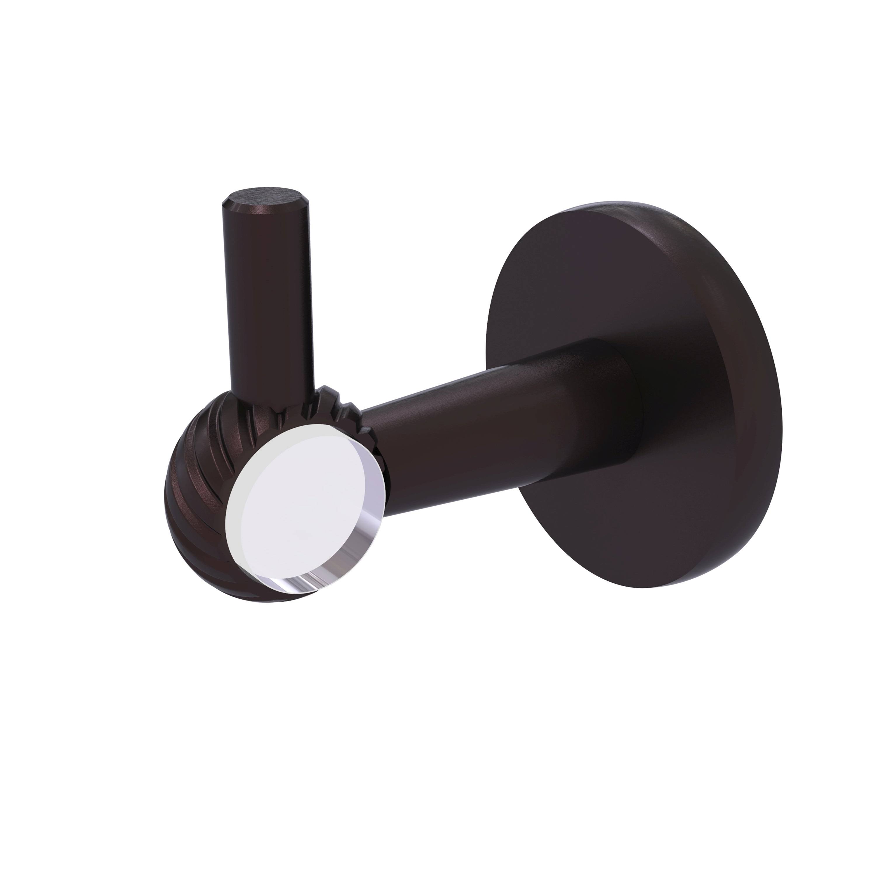 Allied Brass CV-20T-UNL Clearview Collection Robe Hook with Twisted Accents Unlacquered Brass