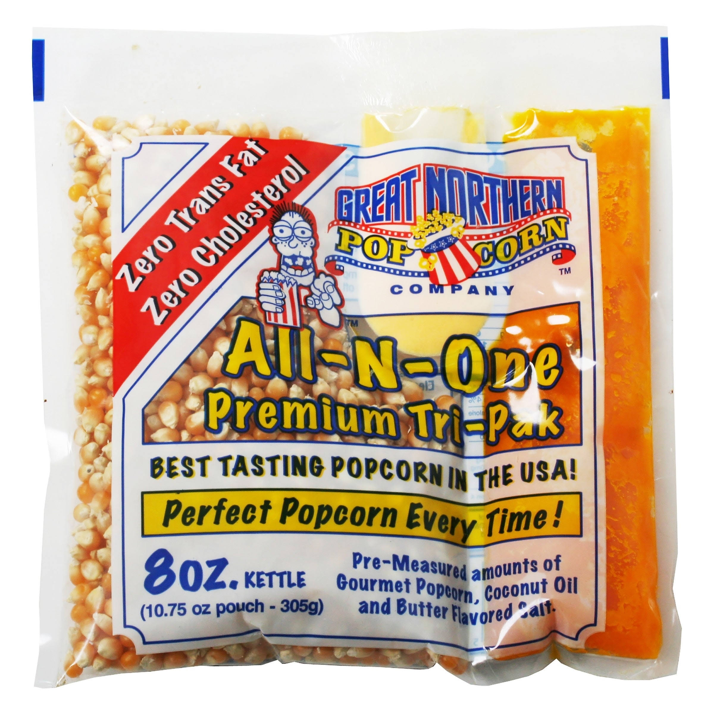 Great Northern Popcorn Premium 8 Ounce Popcorn Portion Packs, Case of