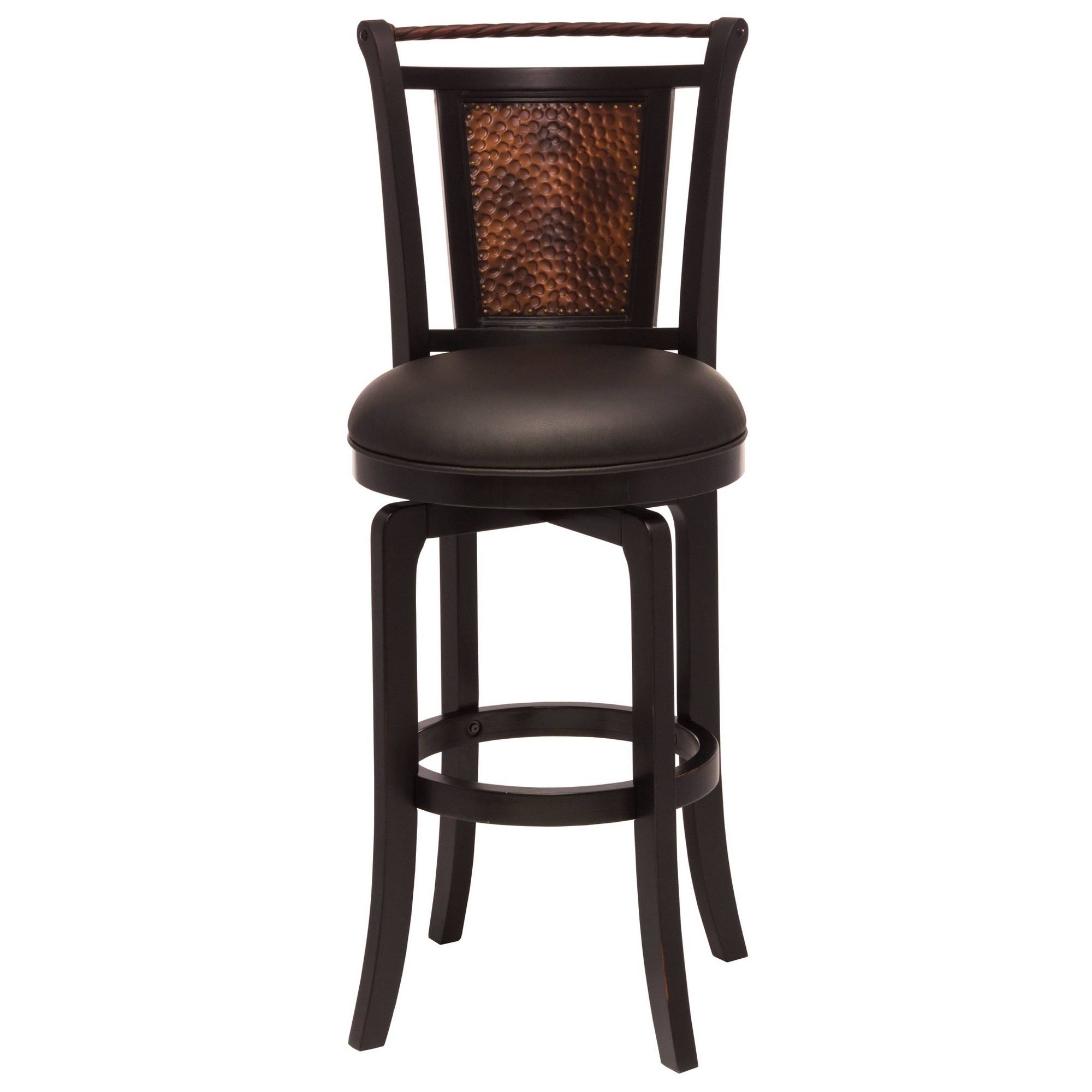 Hillsdale Norwood Swivel Counter Stool in Black/Copper