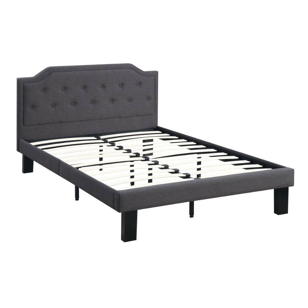 Poundex Ash Black Fabric Full Bed F9347F