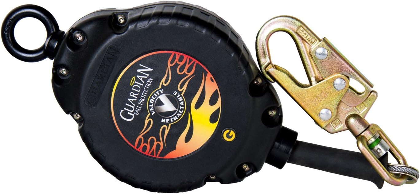 Guardian 42006 Velocity Web SRL &ndash; 20 ft. Self Retracting Lifeline with Carabiner & Connector