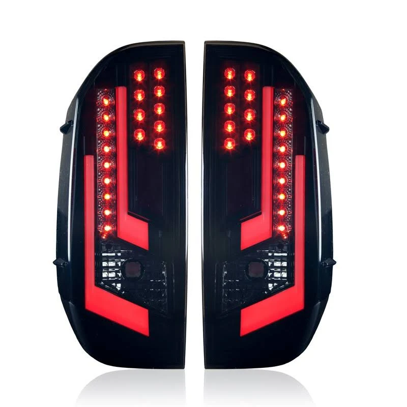 Winjet 2014-16 Toyota Tundra LED Tail Light - Black - Smoke