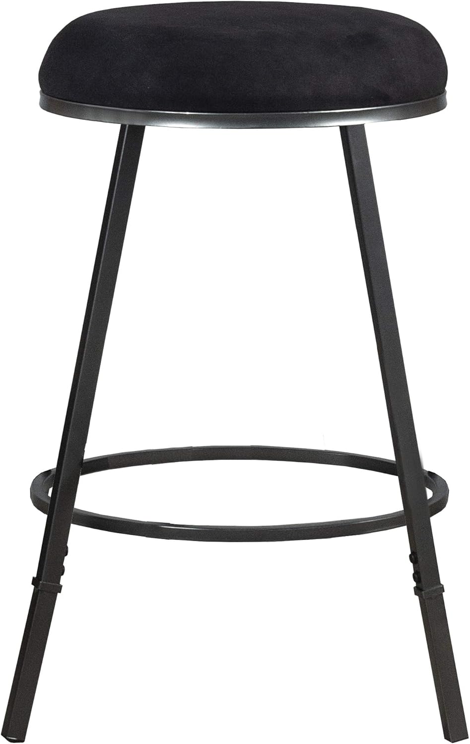 Hillsdale Furniture Adjustable Backless Bar Stool, Black/Brown