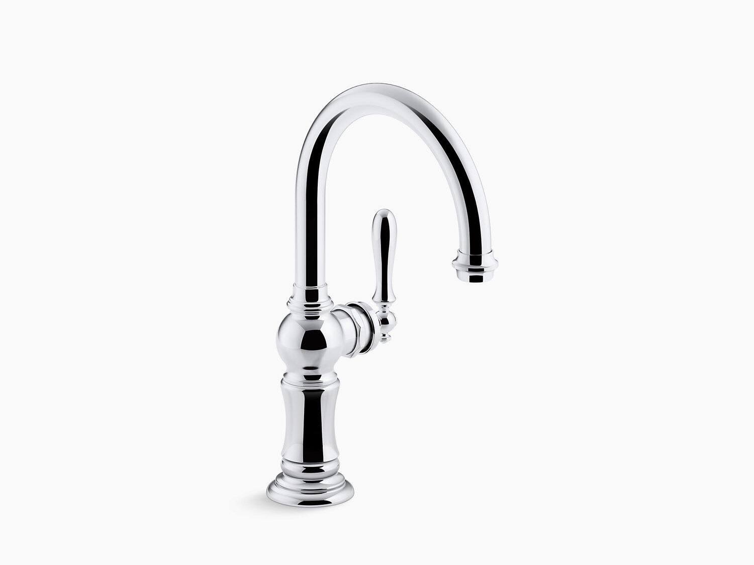 Kohler K-99264-2MB Artifacts Single-Handle Bar Sink Faucet with 13-1/16-in Swing Spout, Arc Spout Design