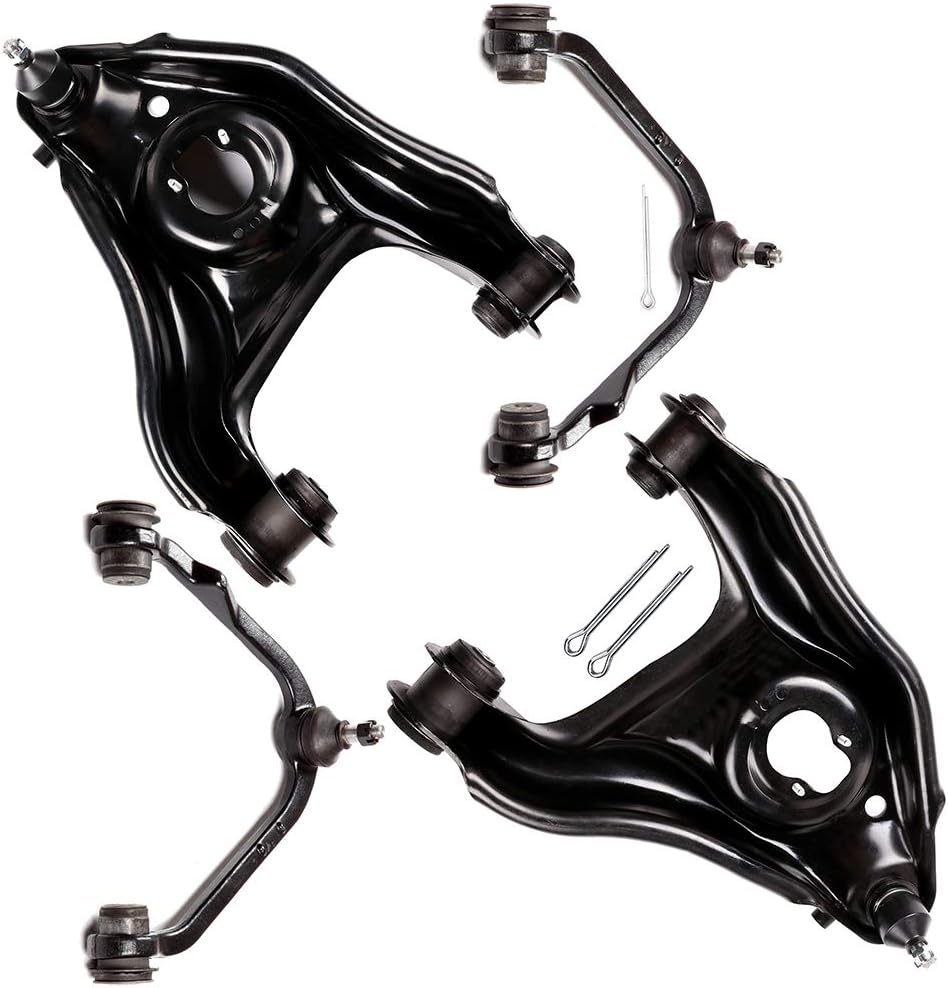 SCITOO 4pcs Front Suspension Kit - Lower And Upper Control Arms Kit 2002 Blackwood,1997-2002 Expedition,1997-2003 For F-150,2004 For F-150 Heritage,1997 For F-250,1999-2002 Navigator