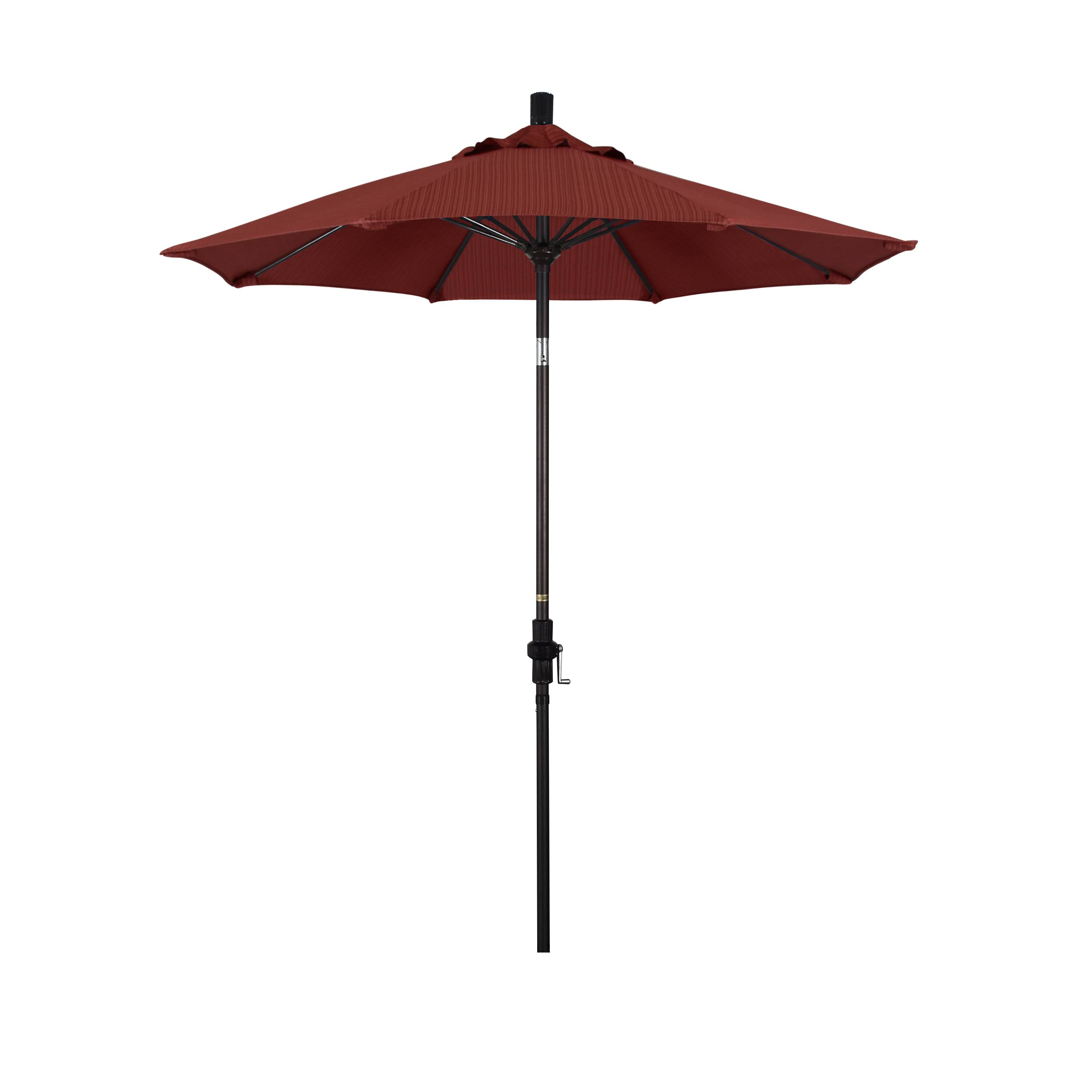 California Umbrella GSCUF758117-FD12 7.5 ft. Fiberglass Market Umbrella Collar Tilt Bronze-Olefin-Terrace Adobe