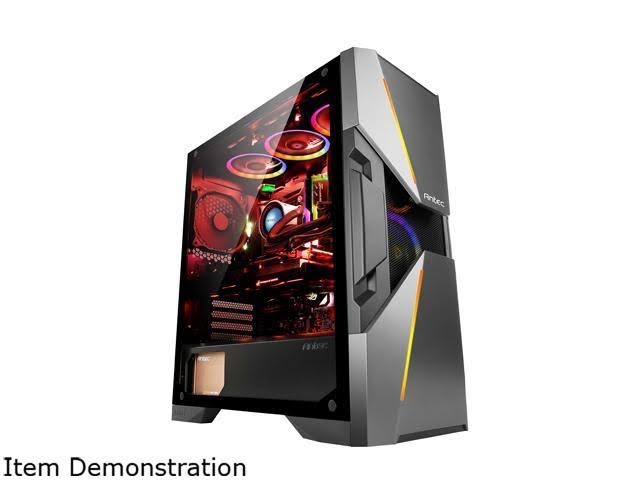 Antec 227963 Case DA601 Dark Avenger Series Gaming Mid-Tower Tempered Glass Side Panel Retail, Black