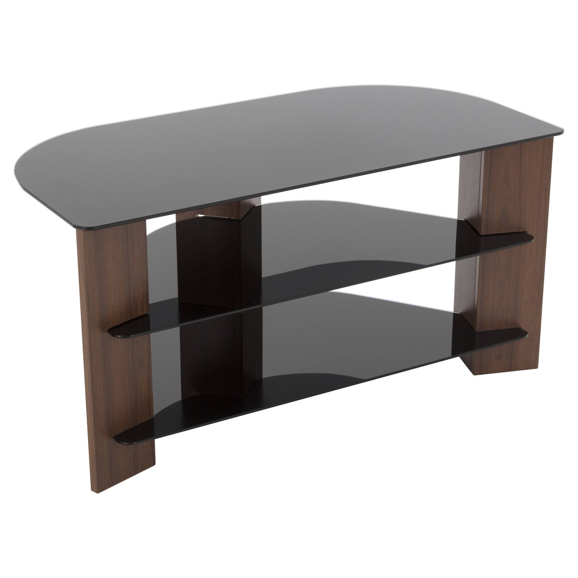 AVF FS900VARWB-A Varano Corner TV Stand, Walnut/Black