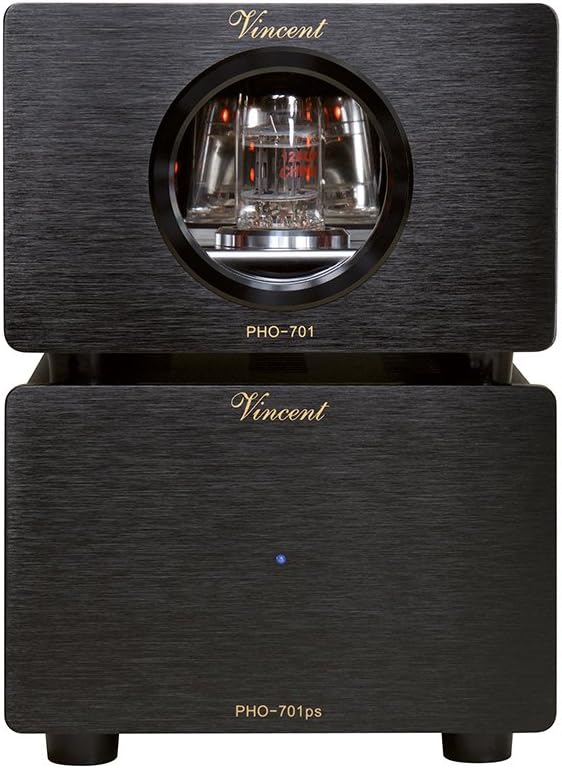 Vincent PHO 701 Phono Preamplifier MM/MC w/Outboard Power Supply Black