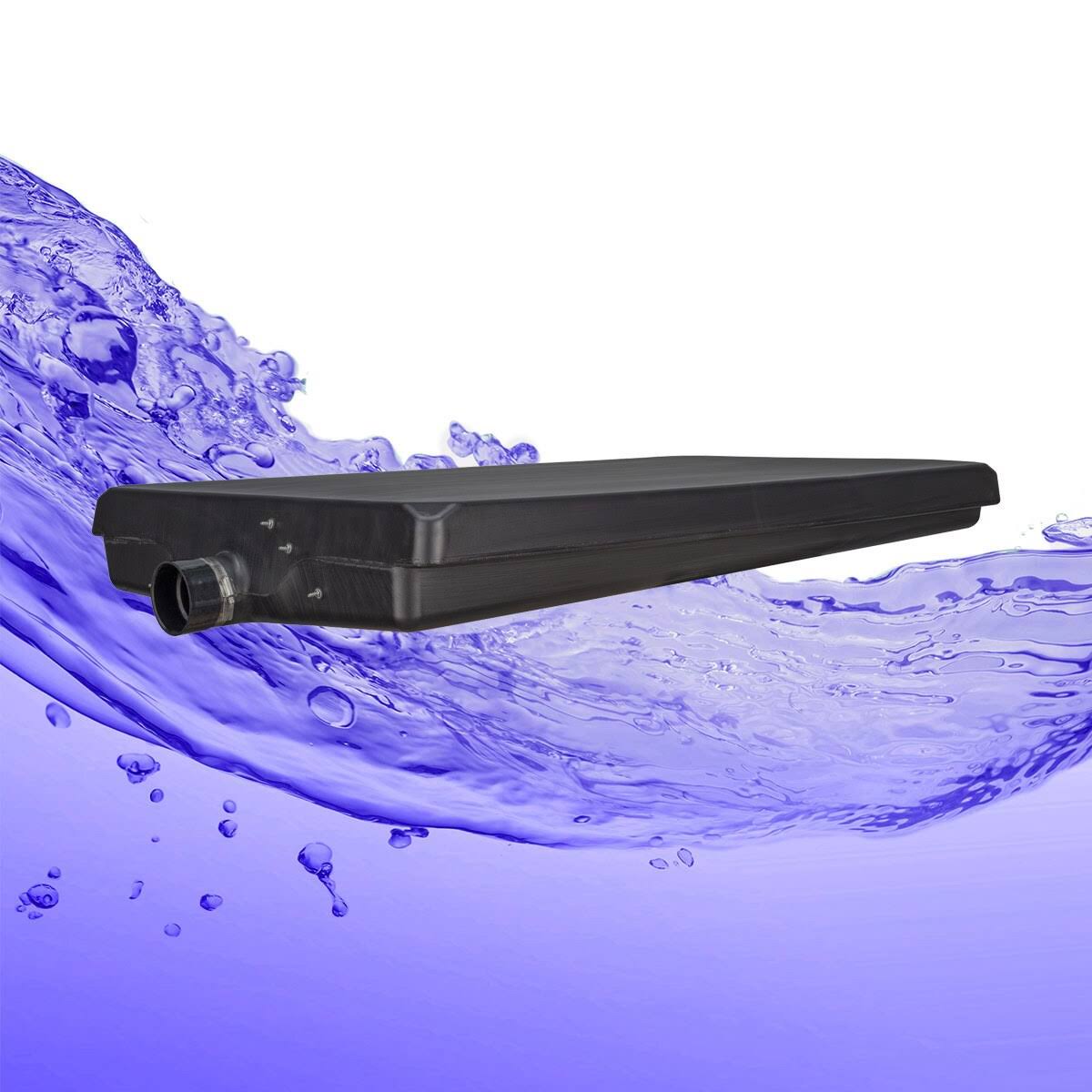 35 Gallon Black Waste Water RV Holding Tank with Sensors 54x22 x 32x22 x 7x22