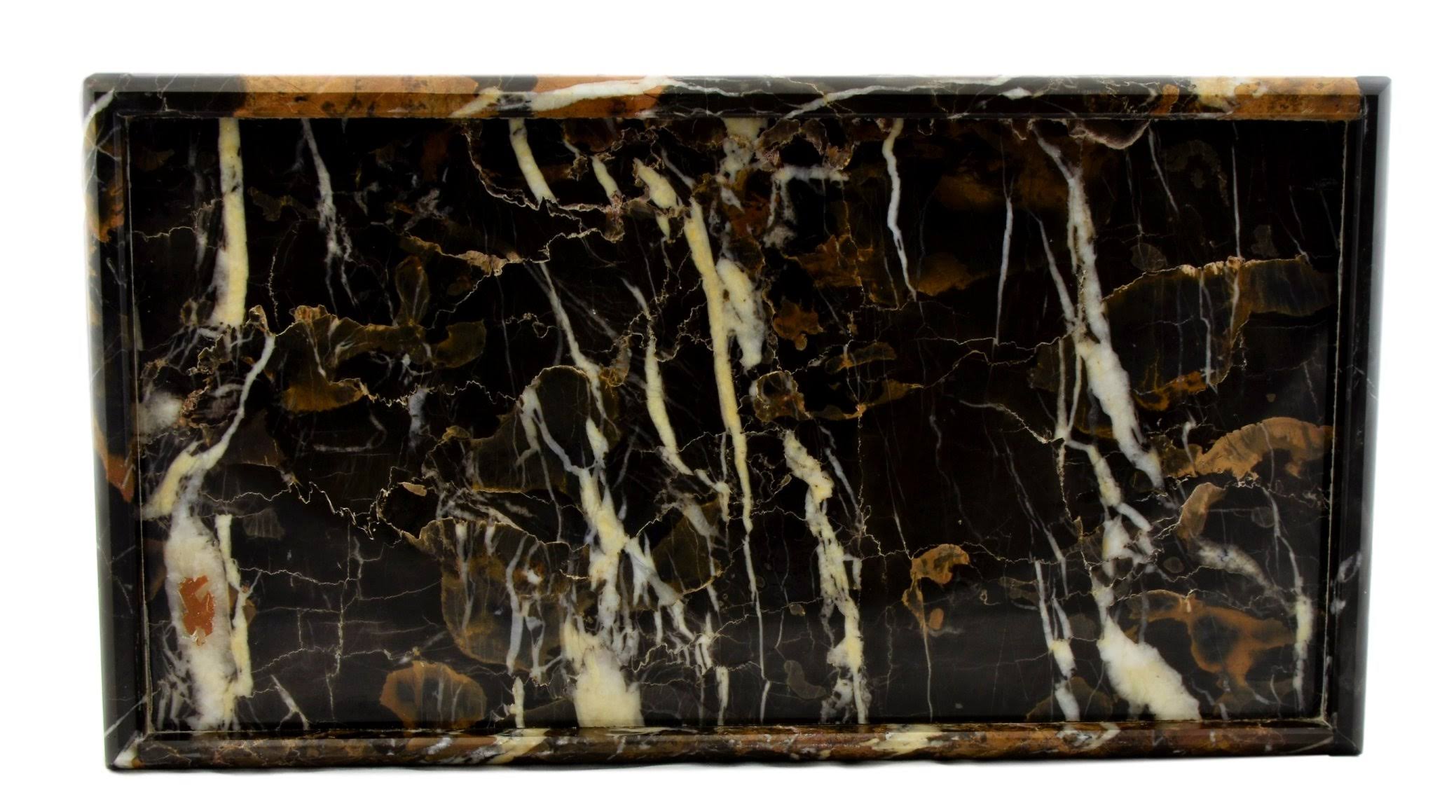 Nature Home Decor Michelangelo Marble Vanity Tray, Black