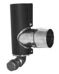 Selkirk 4'' Direct-Temp Multi-Fuel 4'' Tee w/ Vacuum Cleanout Cap / Shield - 9416DTMB