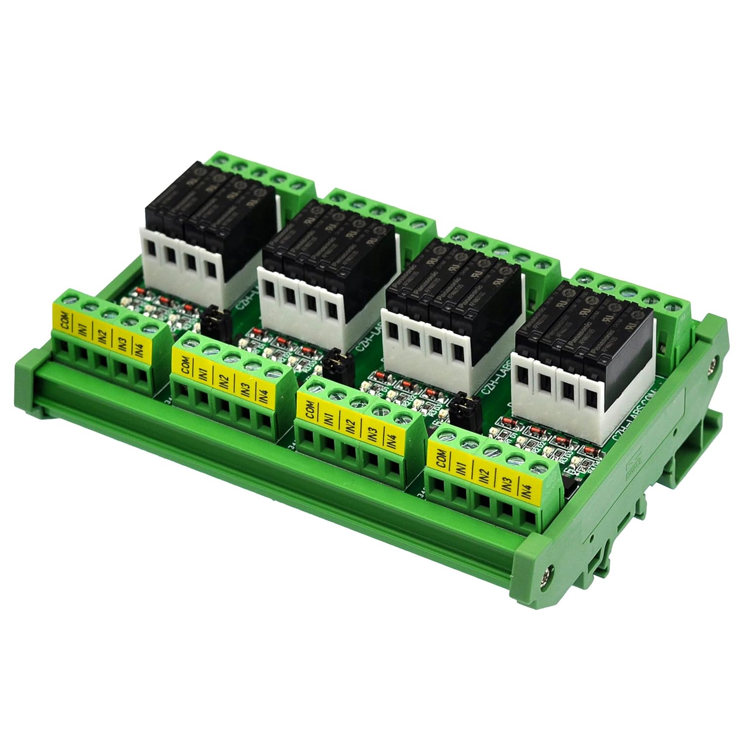 DIN Rail Mount AC/DC 5V 12V 24V SPST-NO 5Amp Power Relay Module (AC/DC 24V, 8 Channels)