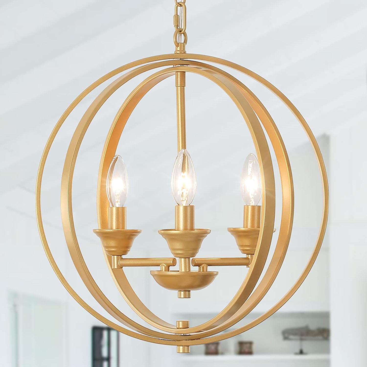 Farmhouse Chandelier 6 Lights Wagon Wheel Chandelier Rustic Black Chandeliers for Dining Room Light Fixture Foyer Chandelier Round Pendant Lighting for Kitchen Island Living Room Entryway