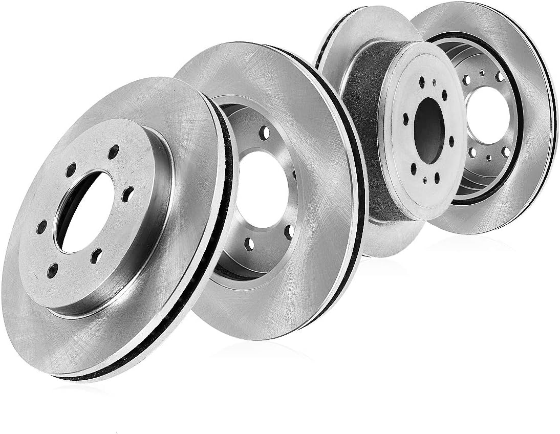 Callahan CRK02440 FRONT 345.1mm + REAR 315.1mm OE 6 Lug [4] Rotors [ fit 2017 2018 Cadillac XT5 ]