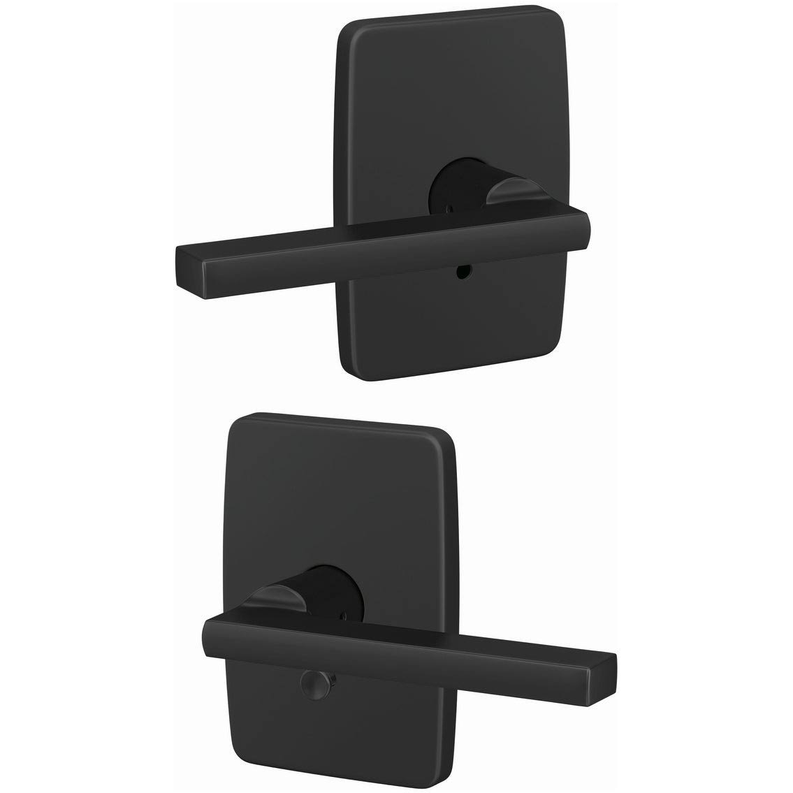 Schlage FC21-LAT-GEE Custom Latitude Passage or Privacy Door Lever Set - Satin Nickel