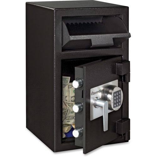 Sentry Safe Dh109e Depository Safe, 1.09 ft3, 14W x 15-3/5d x 24H, Black (SENDH109E)