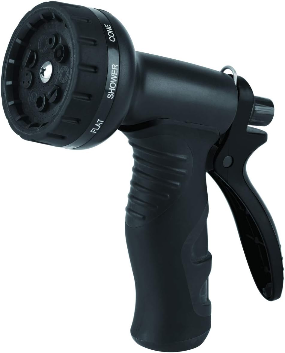 ROYALHOUSE 75 FT Black Expandable Garden Hose Water Hose with 9-Function High-Pressure Spray Nozzle, Heavy Duty Flexible Hose - 3/4