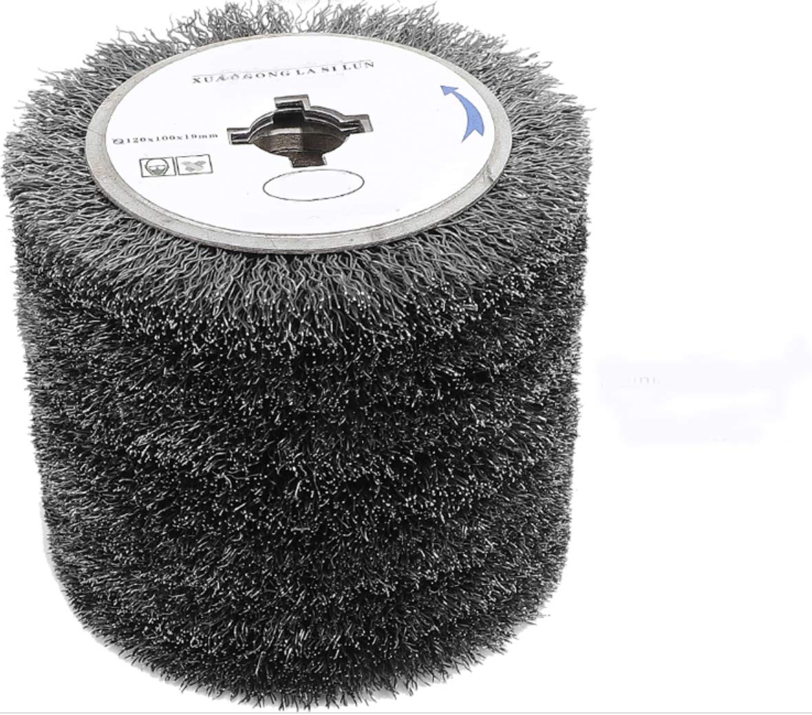 SIGNI 120mm Stainless Steel Wire Brush Wheel Drawing Wheel for Metal Surface Polishing Grinding Removing Rust (0.3 Wire)