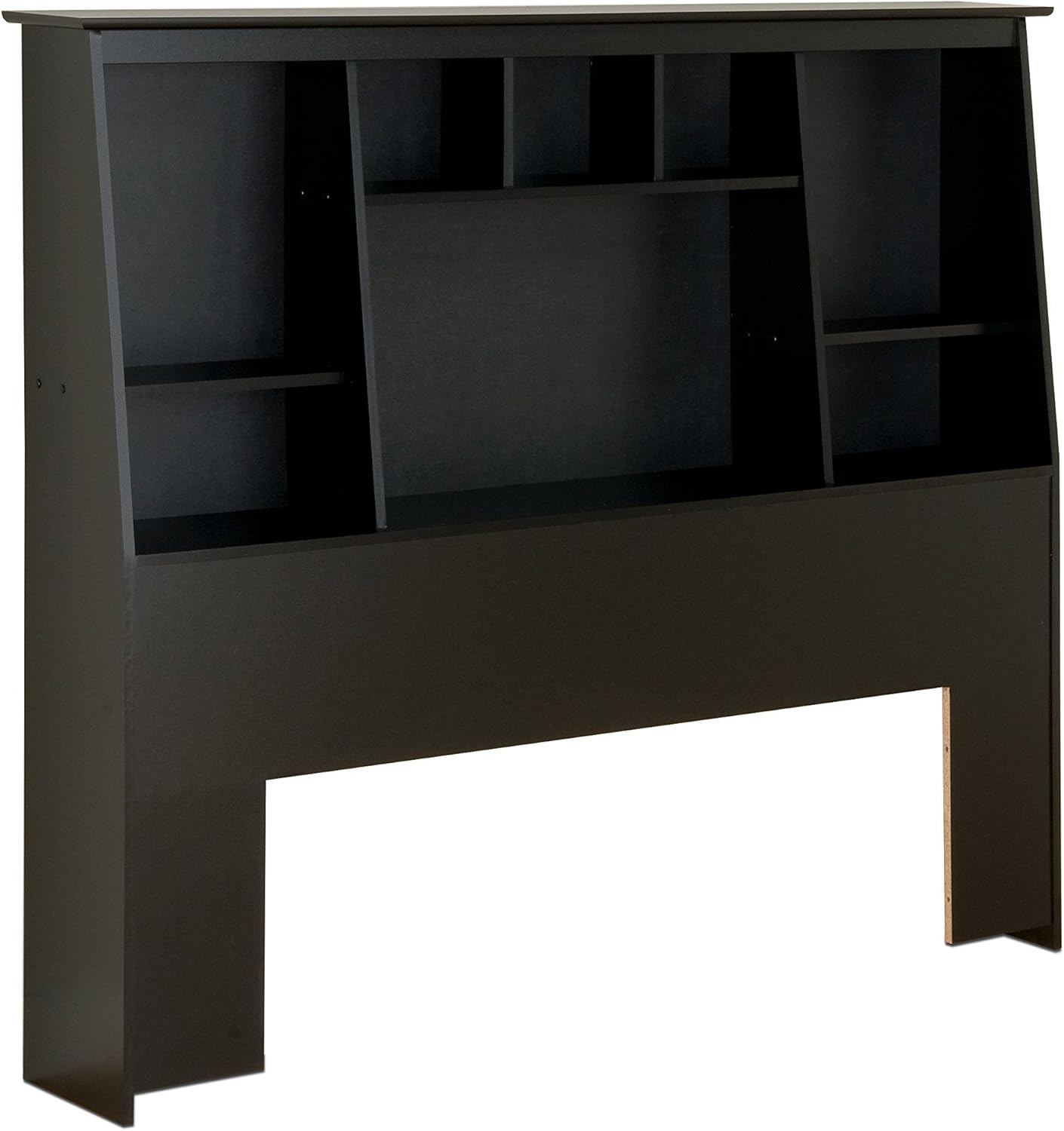 Prepac Tall Slant-Back Bookcase Headboard, Black, Full/Queen