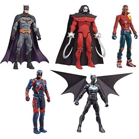 DC Multiverse Rookie Series Batman, Reaper, Nightwing, Robin u0026 Atom Set of 5 Action Figures