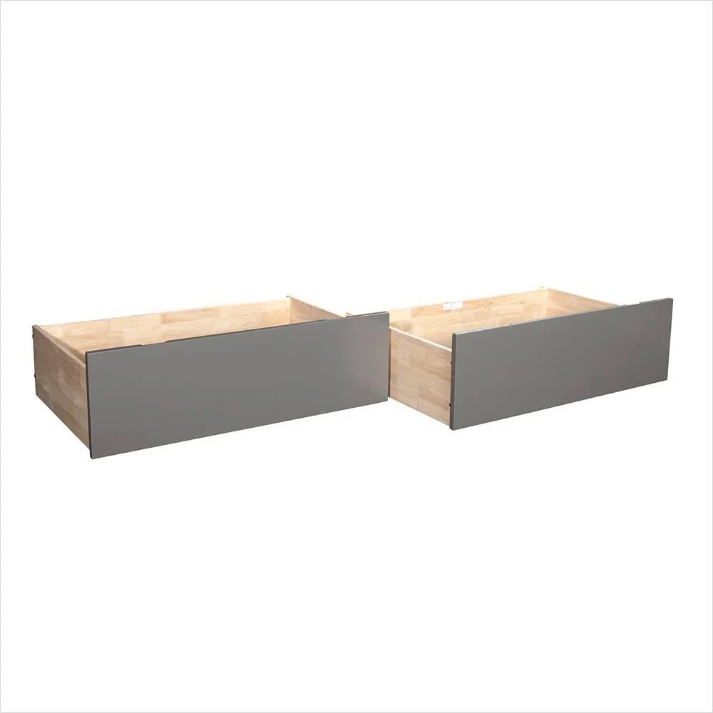 Atlantic Furniture Urban Bed Drawer, Grey, Twin/Full - 2 pack