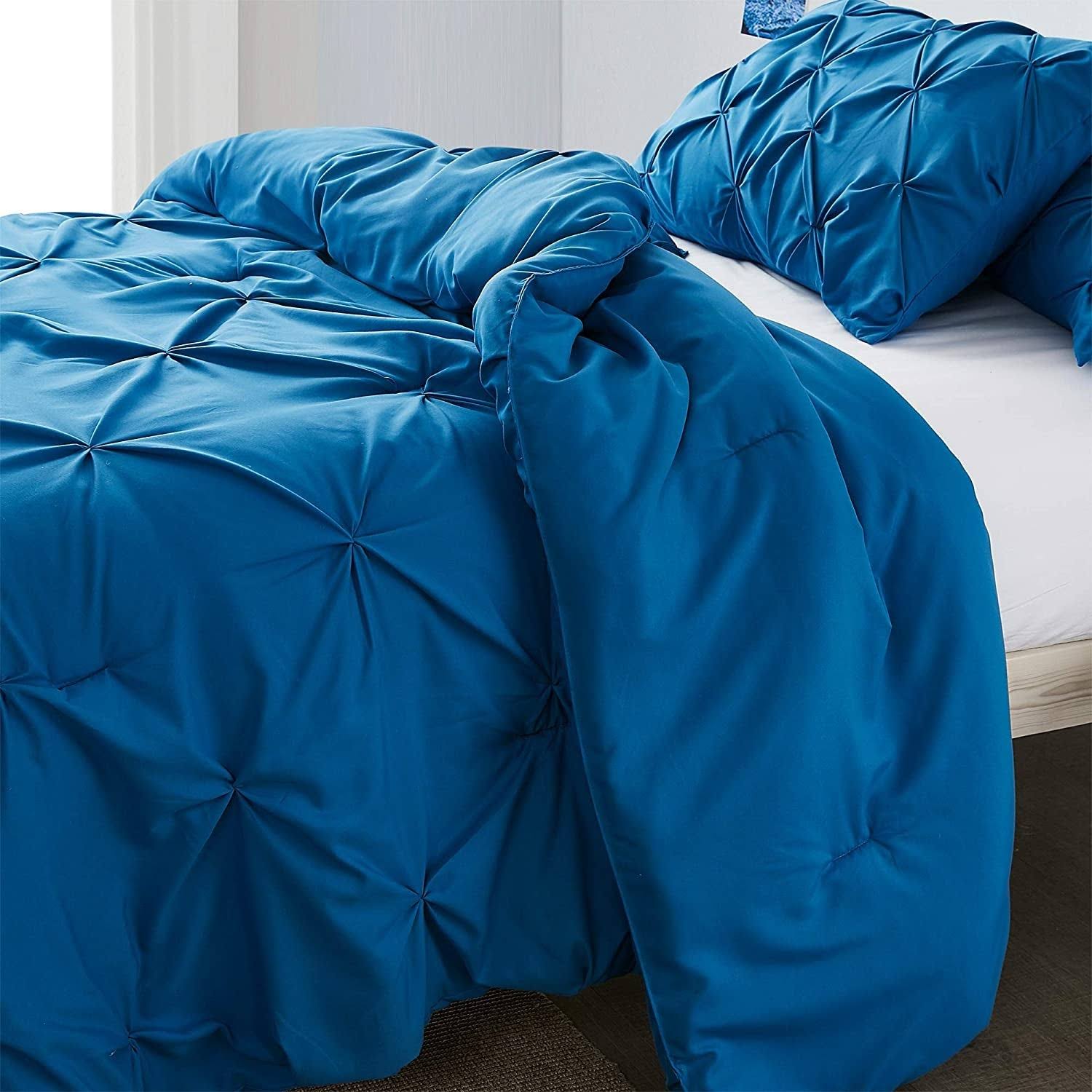 Byourbed Byb Pacific Blue Pin Tuck Comforter - King