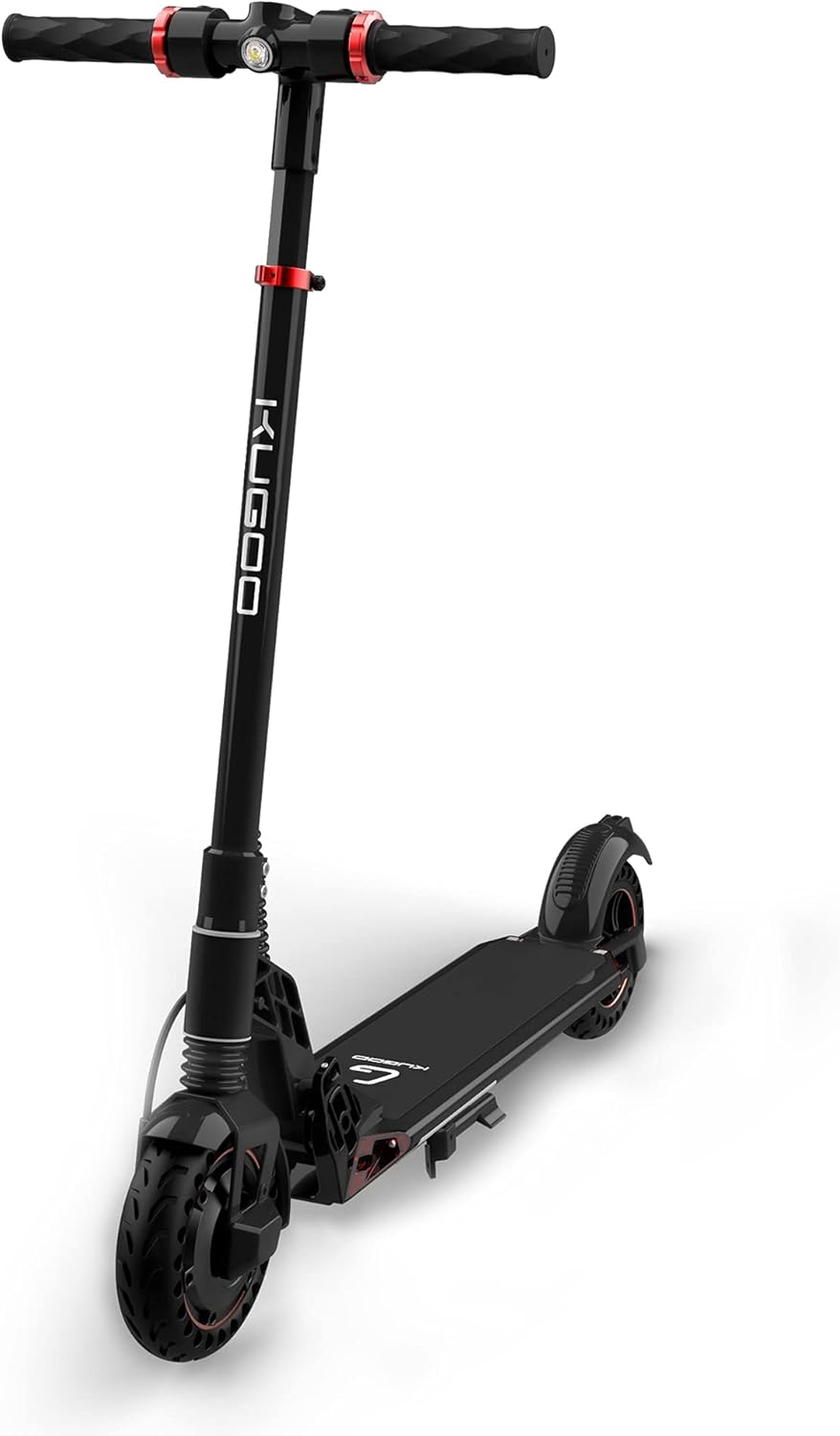 KUGOO Electric Scooter, 350W/15.5 MPH Pro Scooter, Electric Scooter for Adults, Scooter with Foldable Frame & Handle Bar, 8 Inches Inflation-Free Tires, Grey and Black