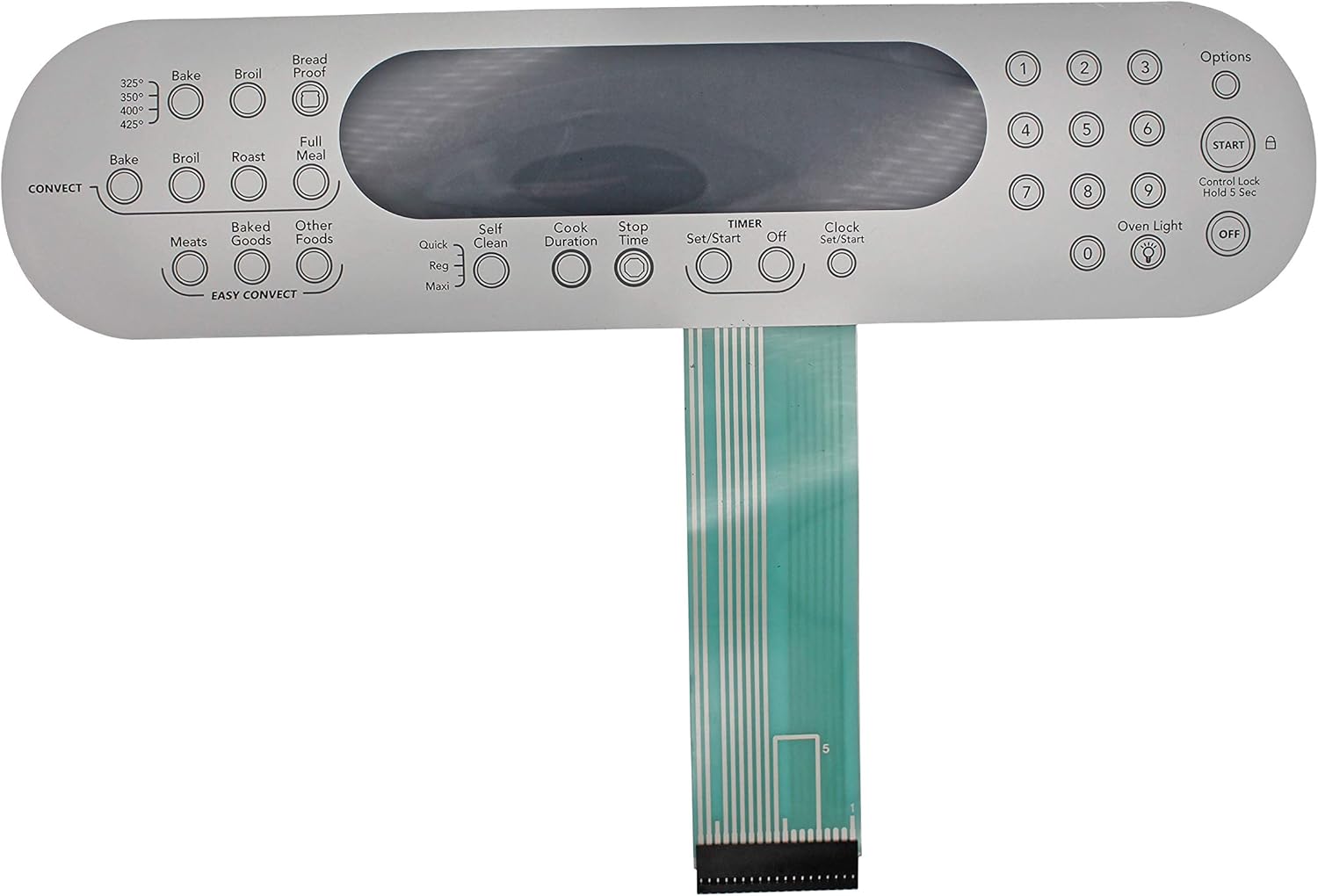 ShineUs 9756559ES Switch Membrane switch compatible with Whirlpool,Maytag, KitchenAid - with metal back