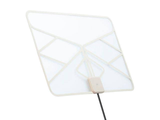 Monoprice Clear Window or Wall Mount Paper Thin HDTV Antenna with In-Line Active Amplifier