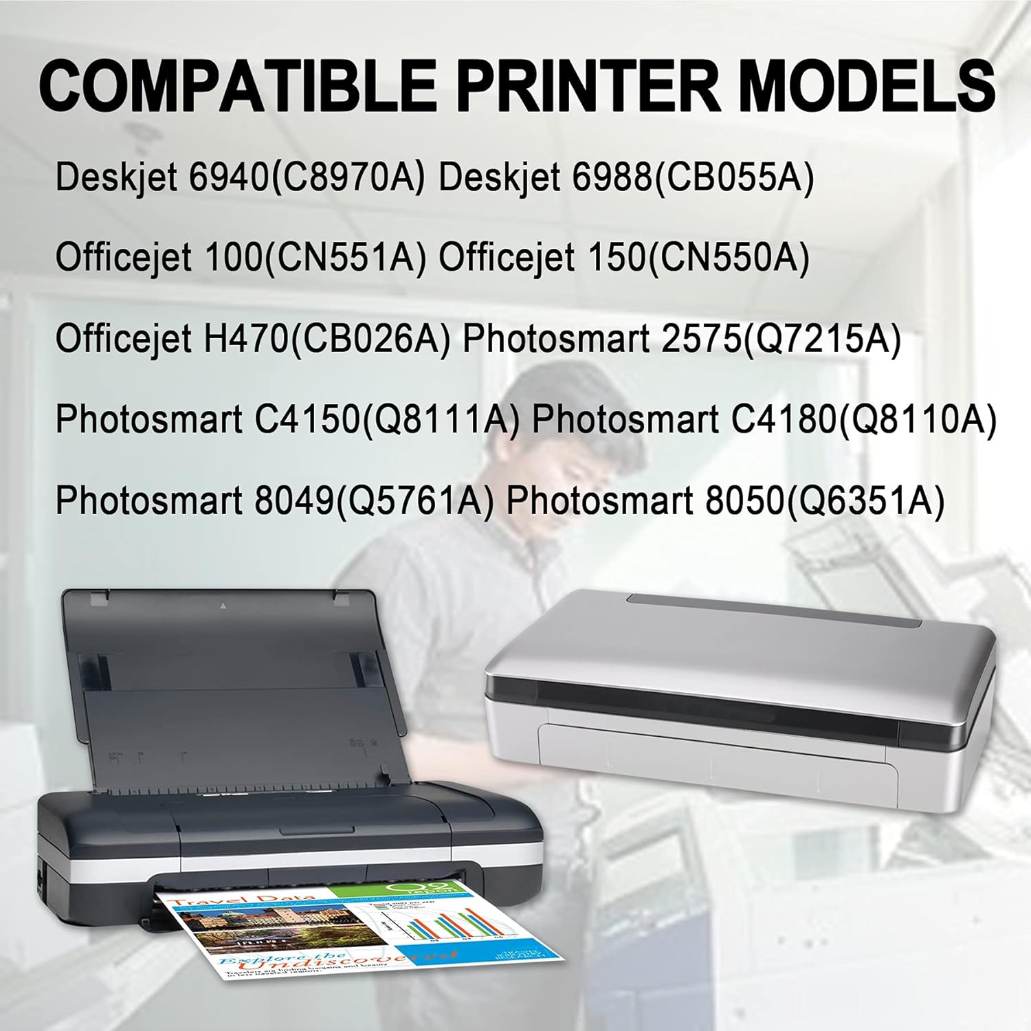 95 | C8766WN Remanufactured 95 Ink Cartridge (Tri-Color,2 Pack) Replacement for HP Deskjet 6940 6988 Officejet 100 150 H470 Photosmart 2575 C4150 C4180 8049 8050 Ink Printer Pack of 2
