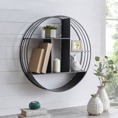 Entiat 3 Piece Circle Metal Accent Shelf Gracie Oaks Finish: Black
