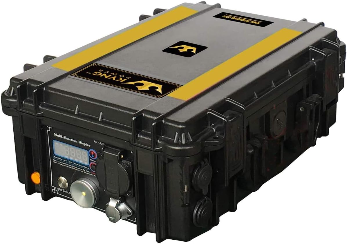 KYNG 2000Wh Solar Generator KIT Portable Power Station Back-Up Power Supply RV, Outdoors, Emergency, Camping, CPAP - High Powered 110/220V Output, 48V/40Ah Battery, DC 5V/2A DC 12V/3A