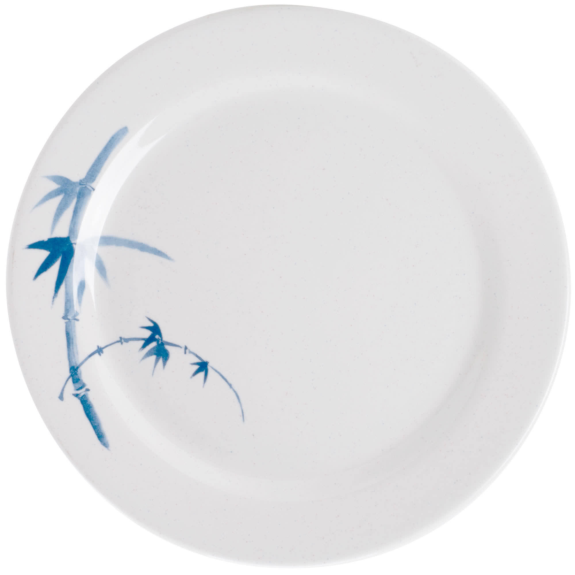 Thunder Group 1007BB Blue Bamboo 6 7/8x22 Round Melamine Plate - 12/Pack