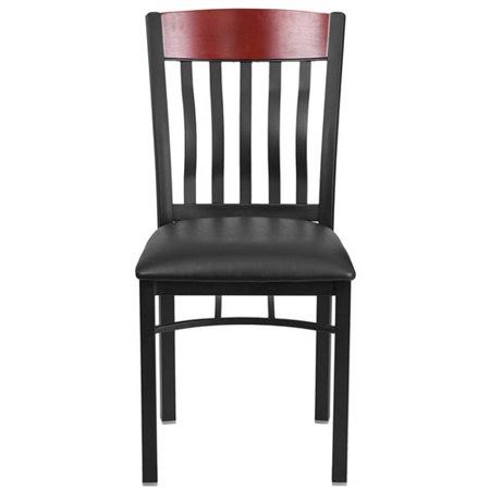 Lomonaco Dining Chair Winston Porter Color: Mahogany/ Black Vinyl Seat