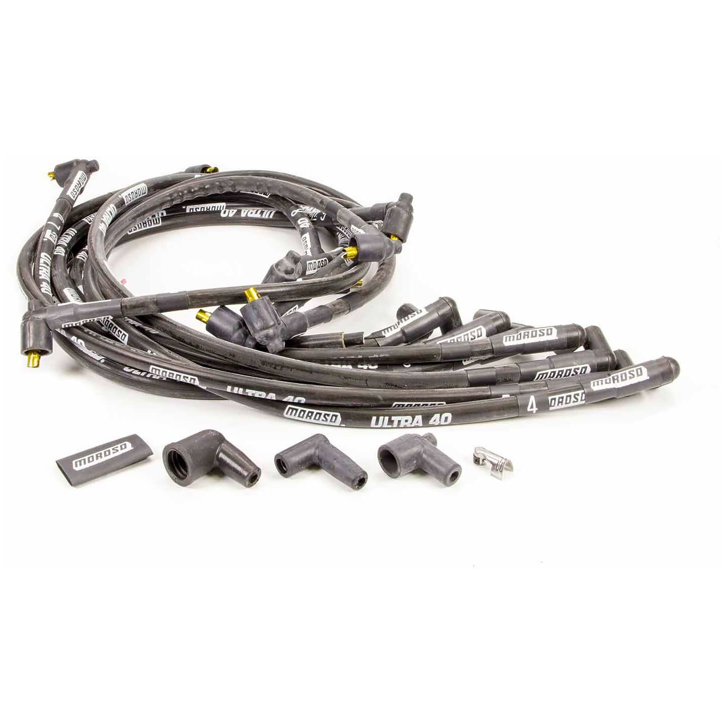 Moroso 73821 Ultra 40 Black Plug Wire Set