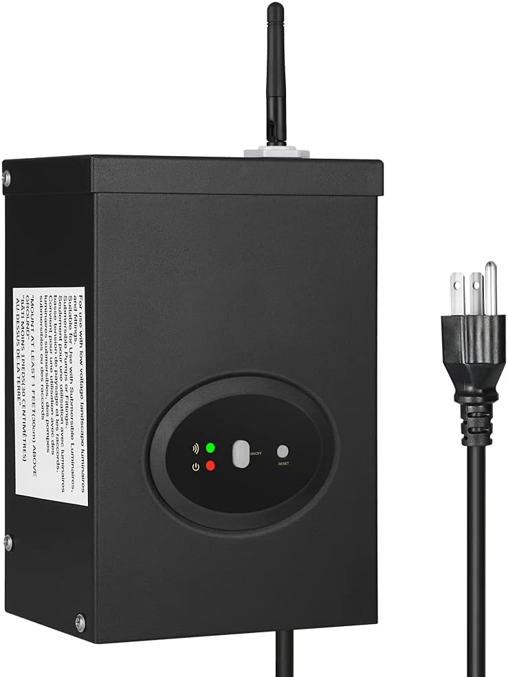 DEWENWILS 300W Smart Wi-Fi Low Voltage Transformer, Schedule & Timer, Compatible with Alexa and Google Home, 120V AC to 12V/14V AC, Weatherproof for Landscaping Light, Spotlight, Pathway Light