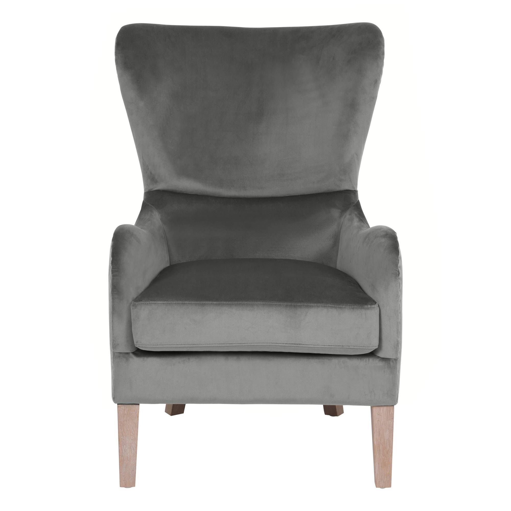 Elle Decor UPH100085A Wingback Chair, Gray