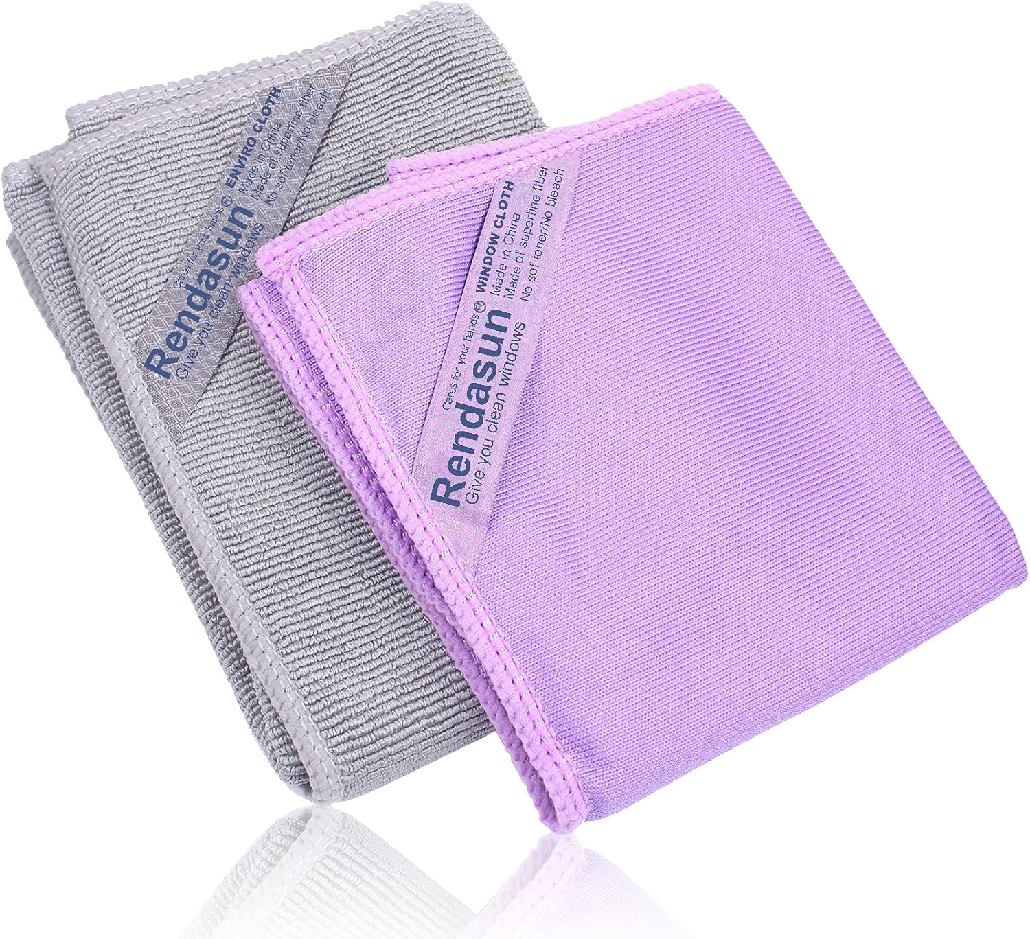 Window Cleaning Cloth & Enviro Cloth, Basic Package Window & Enviro Cloth(Grey and Purple Set)