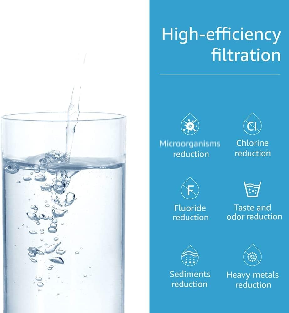 AQUACREST Water Filter, Replacement for Black Filters (BB9-2) & Fluoride Filters (PF-2) Combo Pack and Gravity Filter System - Includes 2 Black Filters and 2 Fluoride Filters
