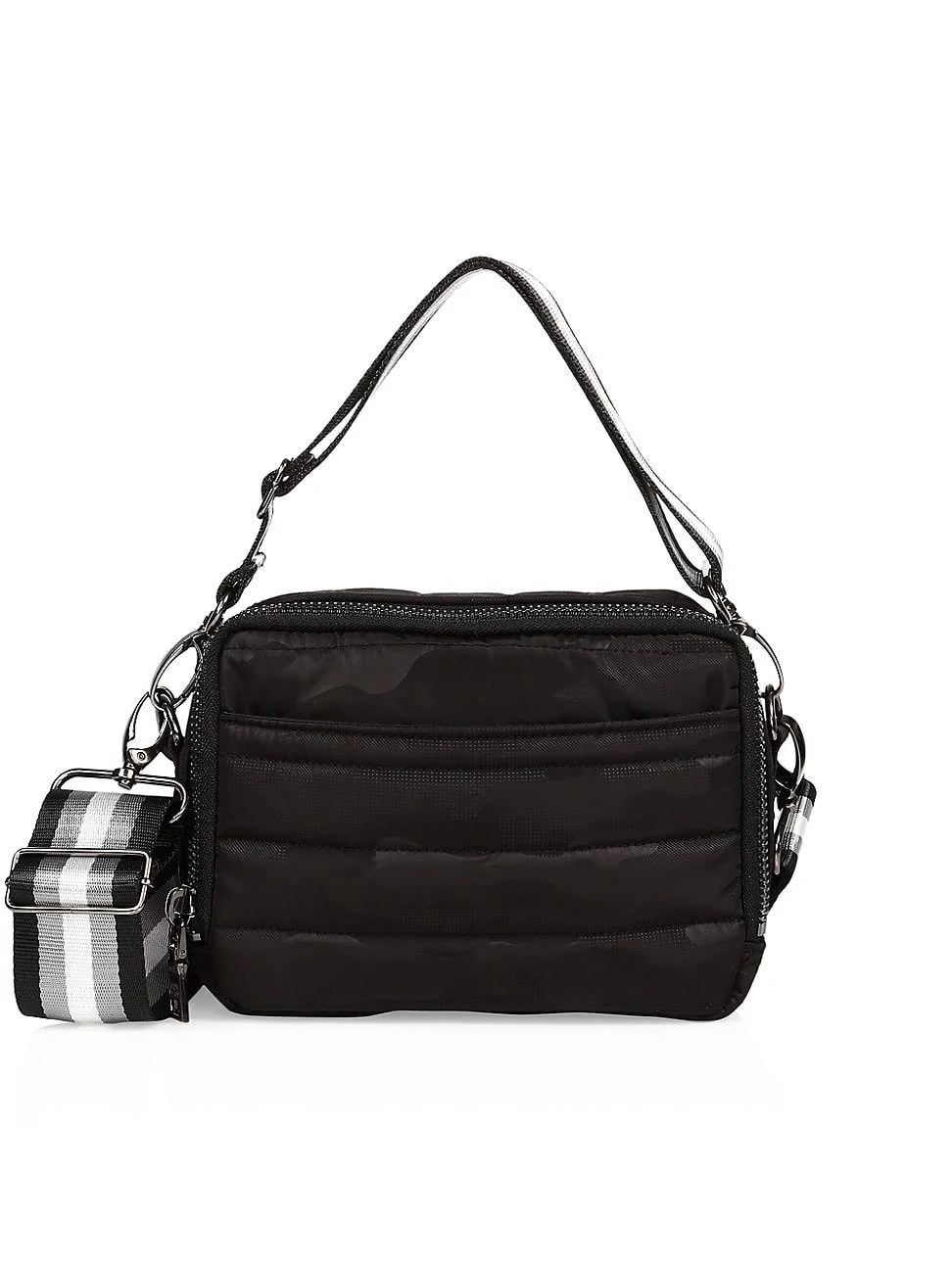 Think Royln Diva Double Zip Bag in Black Camo