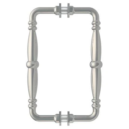 CRL V1c8x8bn Brushed Nickel 8 inch Victorian Style Back-to-Back Pull Handles, Silver