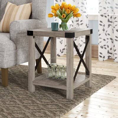 Maja End Table Gracie Oaks Color: Gray Wash