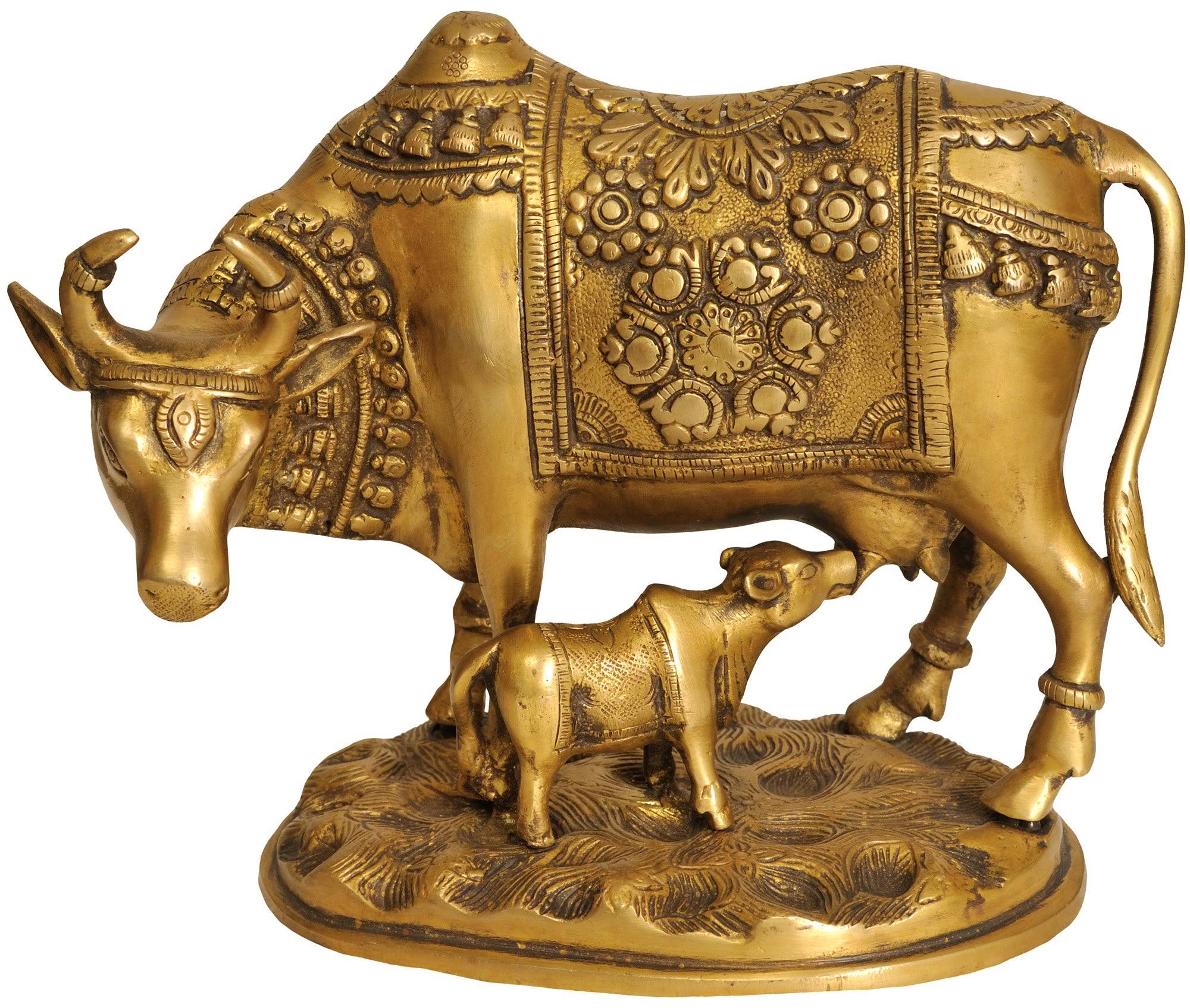 Exotic India ZBY10 Cow u0026 Calf - Most Sacred Animal of India
