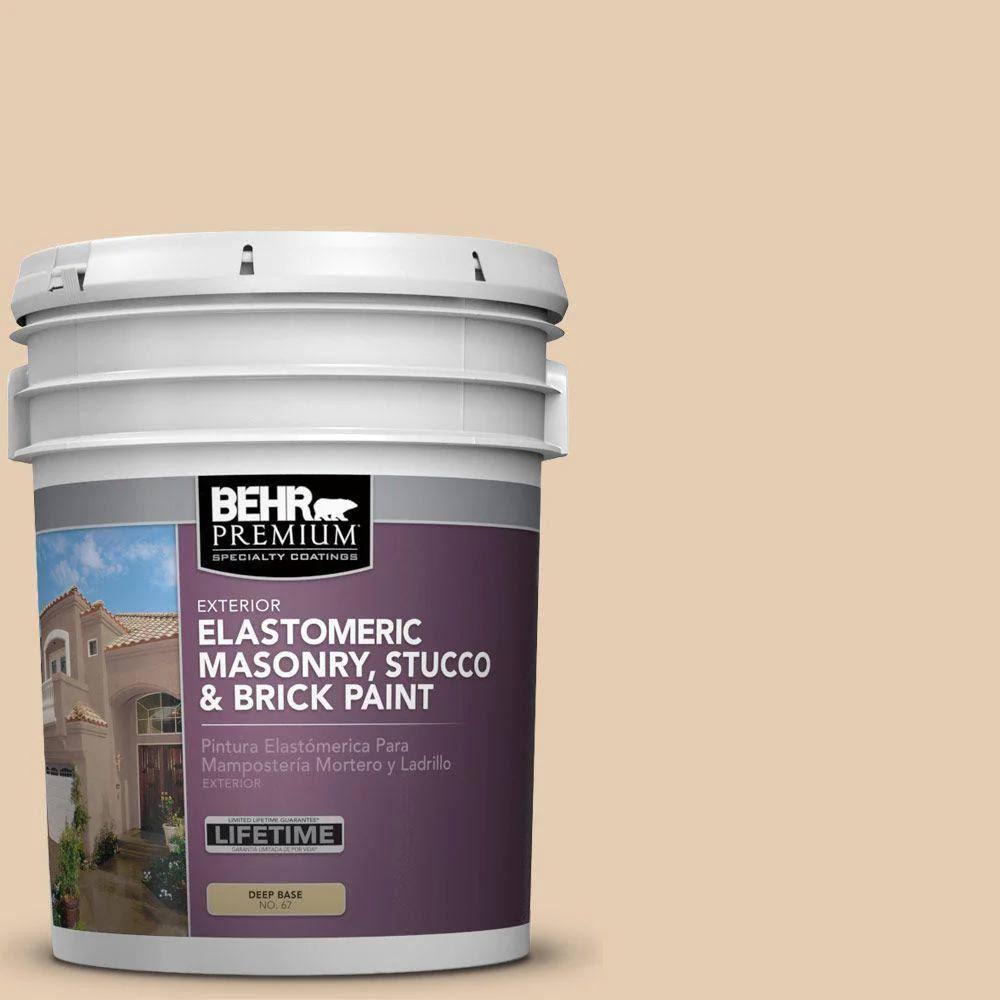 BEHR Premium 5 gal. #MS-14 Miami Peach Elastomeric Masonry, Stucco and Brick Exterior Paint