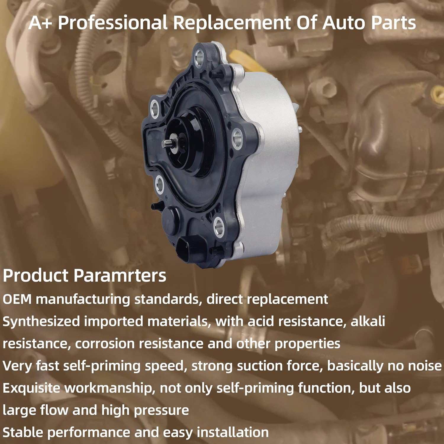 Dasbecan Electric Water Pump Assembly Compatible with Toyota Prius 2010-2015 Prius C Prius V Lexus CT200h 2011-2017 Replaces # 161A0-29015 161A0-39015 WPT 190