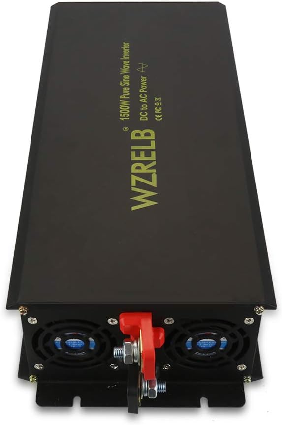 WZRELB Power Inverter 1500W Pure Sine Wave Inverter 24V 120V Dc AC Converter
